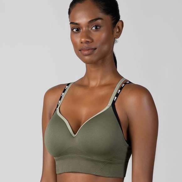 New Balance Olive Green Sports Bra | Size Large - Picture 9 of 11
